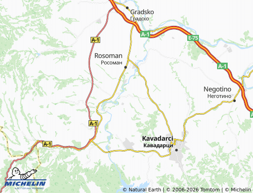 Mapa MICHELIN Manastirec - ViaMichelin