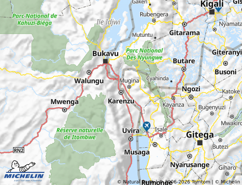 MICHELIN-Landkarte Walungu - ViaMichelin