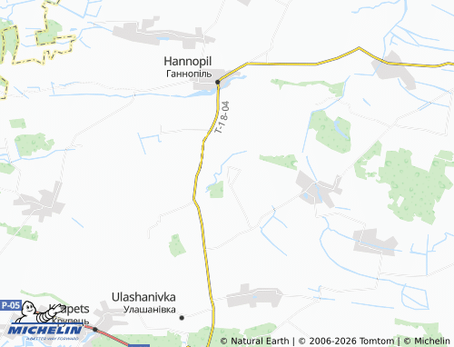 MICHELIN Puzyrky map - ViaMichelin