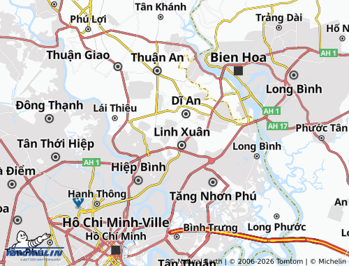Mapa MICHELIN An Bình - ViaMichelin