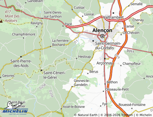 Mapa MICHELIN Hesloup - ViaMichelin