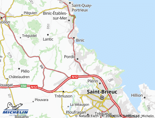 MICHELIN Pordic map - ViaMichelin