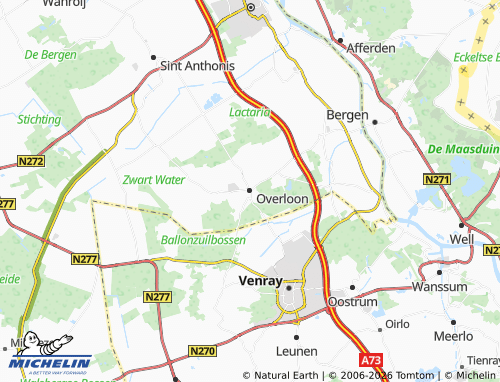 MICHELIN Overloon map - ViaMichelin