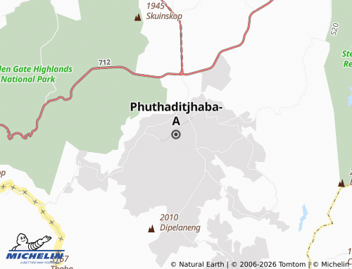 Kaart MICHELIN Phuthaditjhaba-A - ViaMichelin