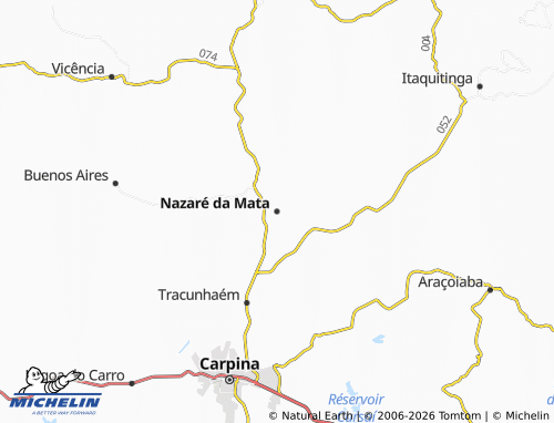 Carte MICHELIN Nazaré da Mata - ViaMichelin