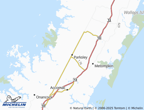 MICHELIN Parksley map - ViaMichelin