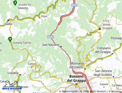 MICHELIN San Nazario map - ViaMichelin