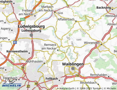 Mappa MICHELIN Neckargröningen - ViaMichelin