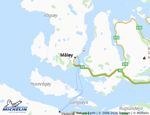 MICHELIN Måløy map - ViaMichelin