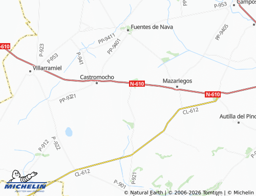 MICHELIN Baquerín de Campos map - ViaMichelin