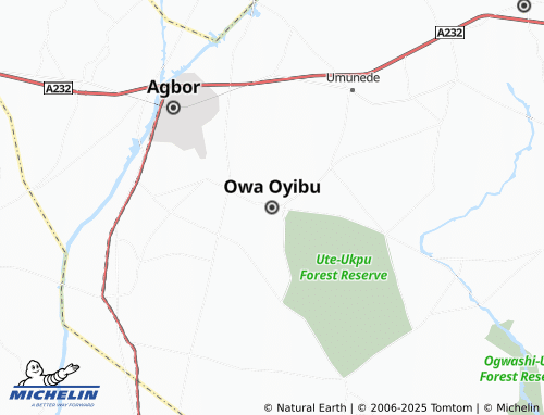 MICHELIN Owa Oyibu map - ViaMichelin