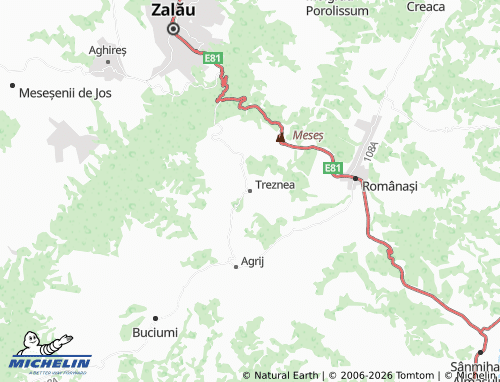 MICHELIN Treznea map - ViaMichelin