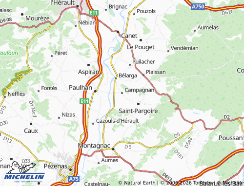Mappa MICHELIN Campagnan - ViaMichelin