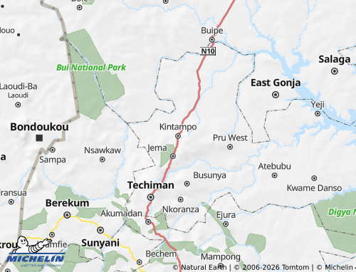 Mapa MICHELIN Kintampo - ViaMichelin