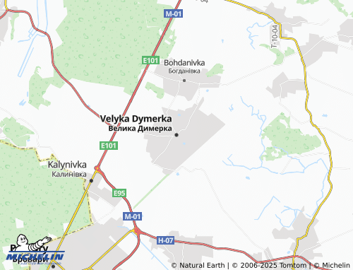 MICHELIN Velyka Dymerka map - ViaMichelin