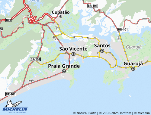 MICHELIN Praia de São Vicente map - ViaMichelin