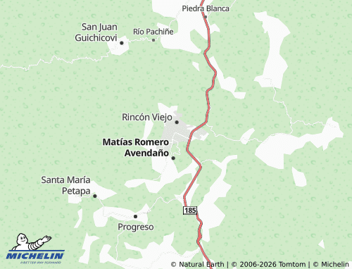 Mappa MICHELIN Matías Romero Centro - ViaMichelin