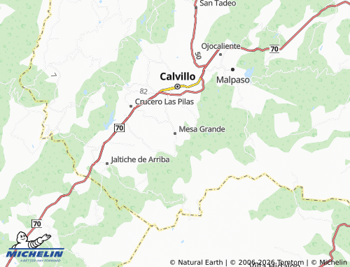 MICHELIN Mesa Grande map - ViaMichelin