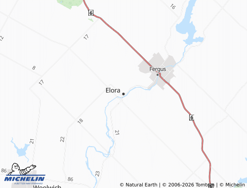 Mapa MICHELIN Elora - ViaMichelin