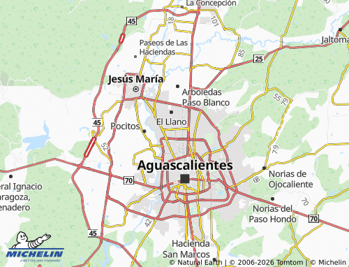 MICHELIN Rinconada de Los Bosques map - ViaMichelin