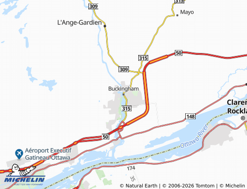Mapa MICHELIN Buckingham - ViaMichelin