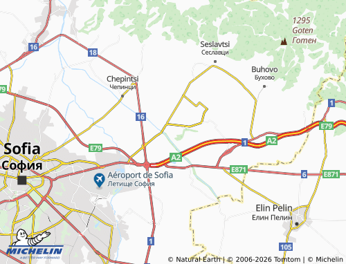 Mapa MICHELIN Chelopechene - ViaMichelin