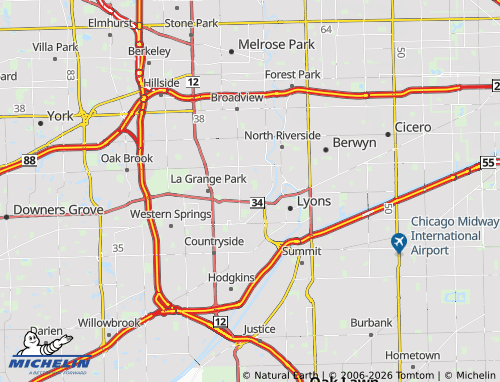 Mappa MICHELIN Brookfield - ViaMichelin