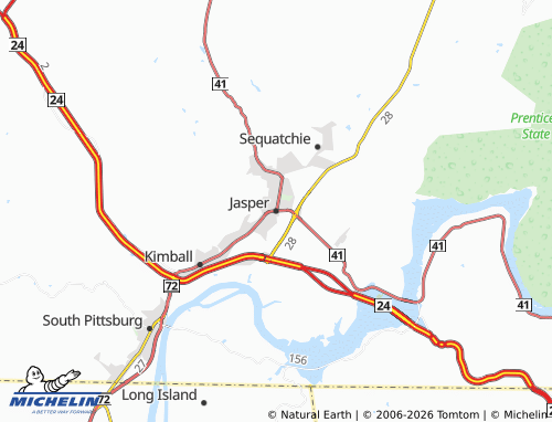 Mapa MICHELIN Jasper - ViaMichelin