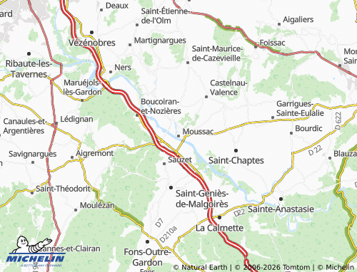 MICHELIN Moussac map - ViaMichelin