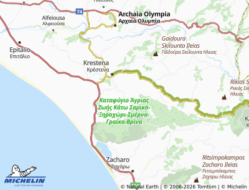 Carte MICHELIN Vrina - ViaMichelin