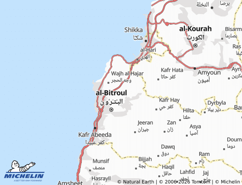 Mapa MICHELIN Qarna'oun - ViaMichelin