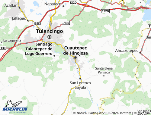 Mappa MICHELIN Cuautepec de Hinojosa - ViaMichelin