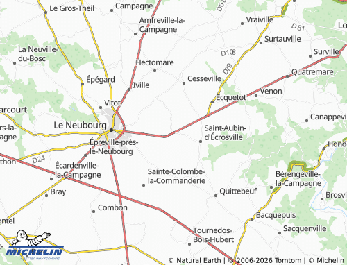 Carte MICHELIN Marbeuf - ViaMichelin