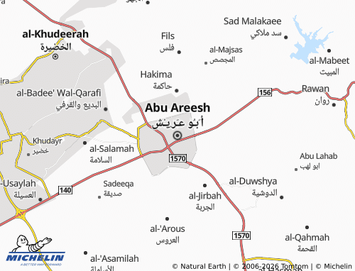 MICHELIN-Landkarte Abu Areesh - ViaMichelin