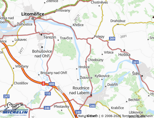 Mappa MICHELIN Libotenice - ViaMichelin