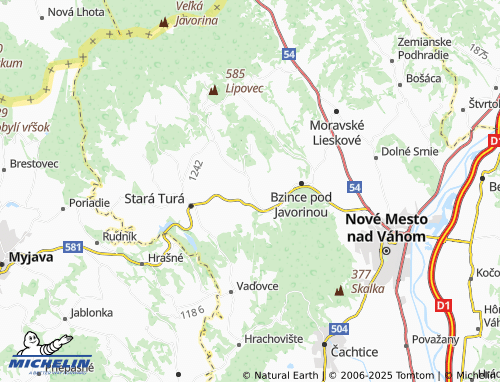 MICHELIN Lubina map - ViaMichelin
