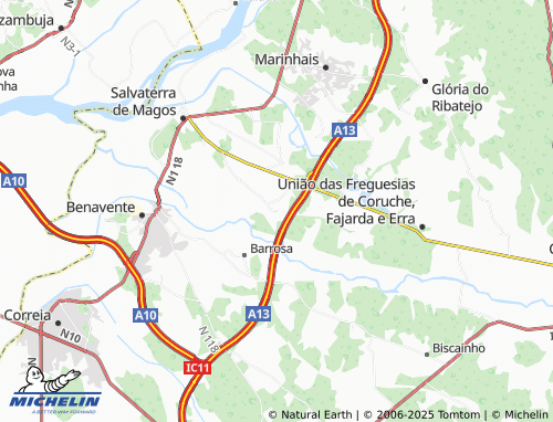 Carte MICHELIN Malhadinhas de Cima - ViaMichelin