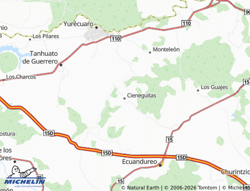 Mapa MICHELIN Cieneguitas, Yurécuaro - ViaMichelin