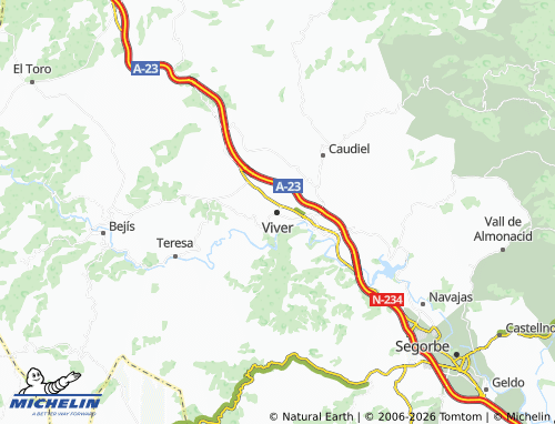 Mappa MICHELIN Viver - ViaMichelin
