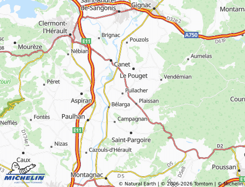 Mappa MICHELIN Puilacher - ViaMichelin