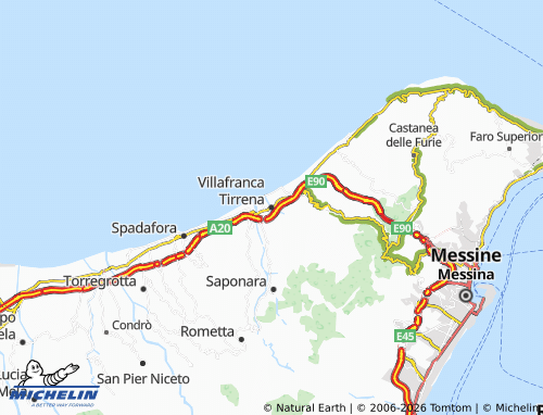 Mappa MICHELIN Villafranca Tirrena - ViaMichelin