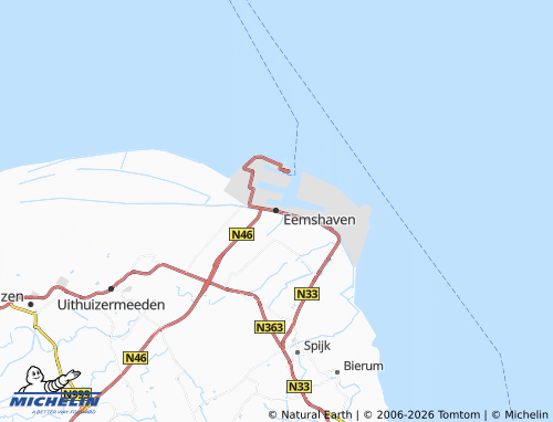 MICHELIN Eemshaven map - ViaMichelin