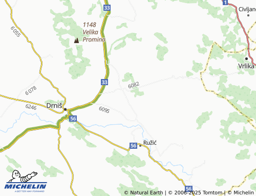 MICHELIN Parčić map - ViaMichelin