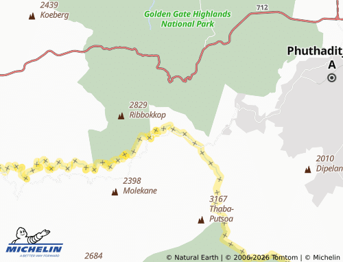 MICHELIN Ha Keletso map - ViaMichelin