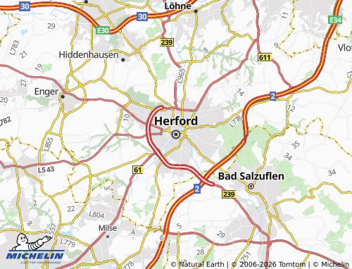 Kaart MICHELIN Herford - ViaMichelin