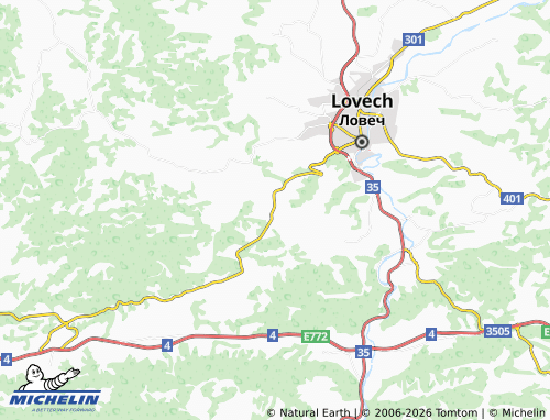 MICHELIN Izvorche map - ViaMichelin