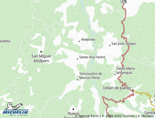 MICHELIN Santa Ana Yareni map - ViaMichelin