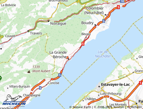 Mapa MICHELIN Gorgier - ViaMichelin