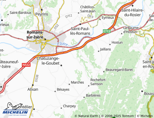 MICHELIN Papelissier map - ViaMichelin