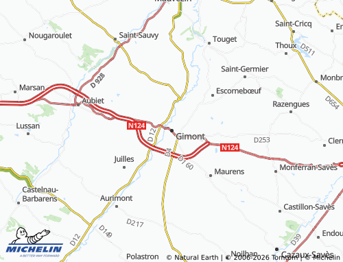 MICHELIN Gimont map - ViaMichelin